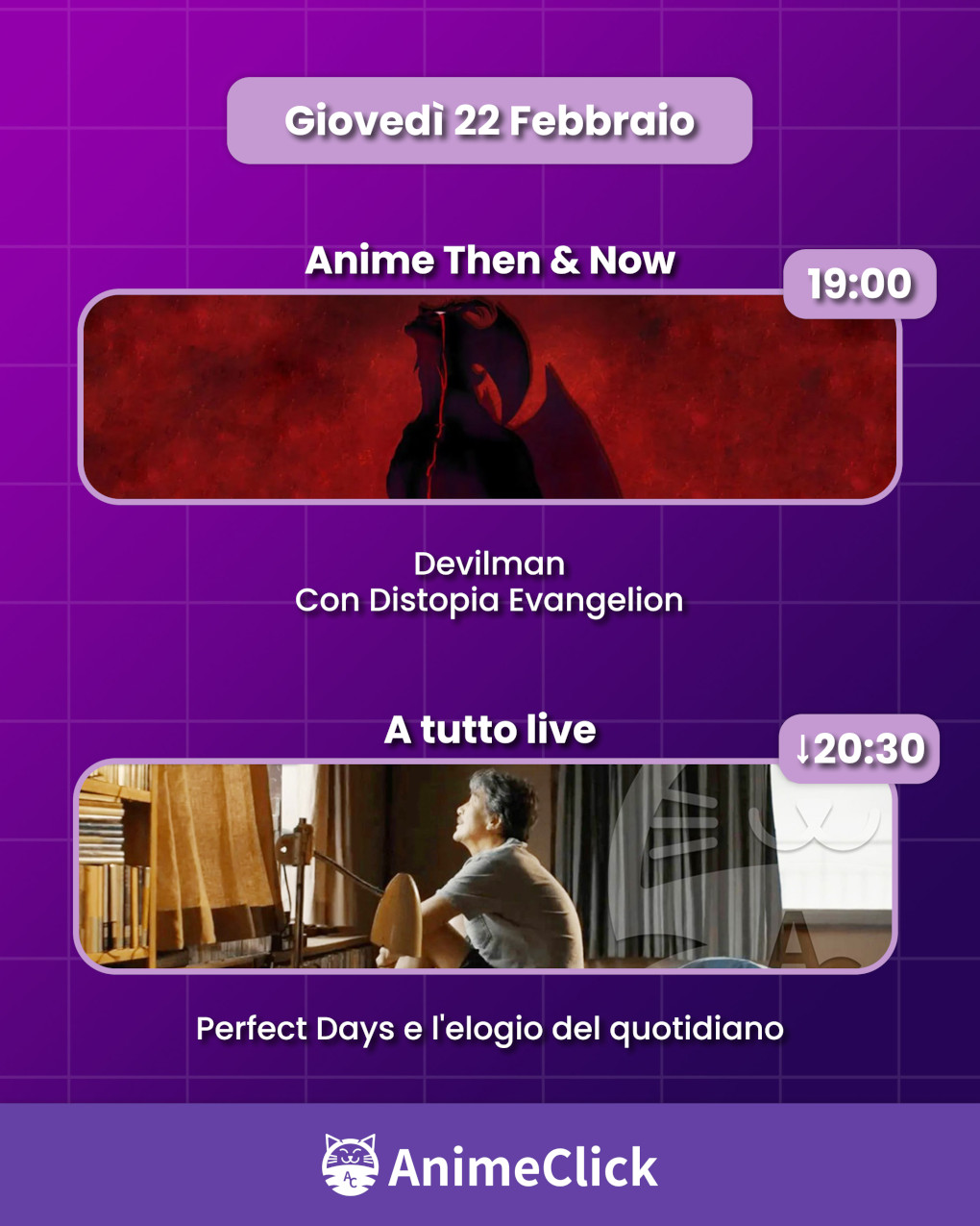 AnimeClick su Twitch: programma dal 19 al 25 febbraio